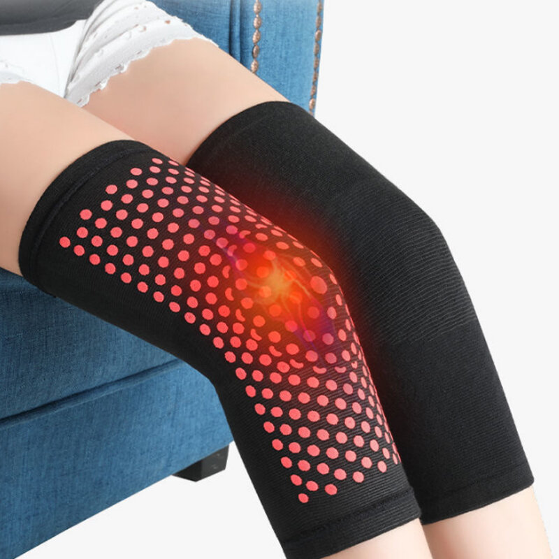 Ginocchiere autoriscaldanti ginocchiere per dolori articolari di assenzio Sport artrite Nylon elastico confortevole proteggere le maniche del ginocchio per il riscaldamento delle gambe