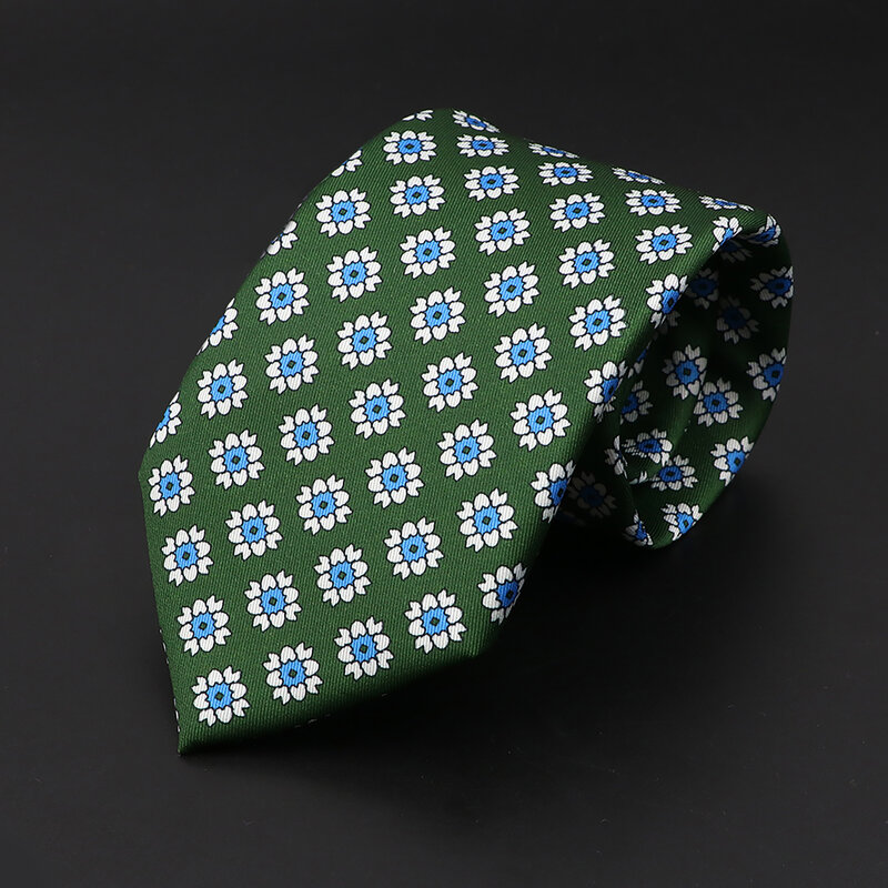 Gravatas de seda padrão geométrico para homens, gravata macia para casamento, terno para reunião de negócios, moda de alta qualidade, 51 cores, 7,5 cm, novo