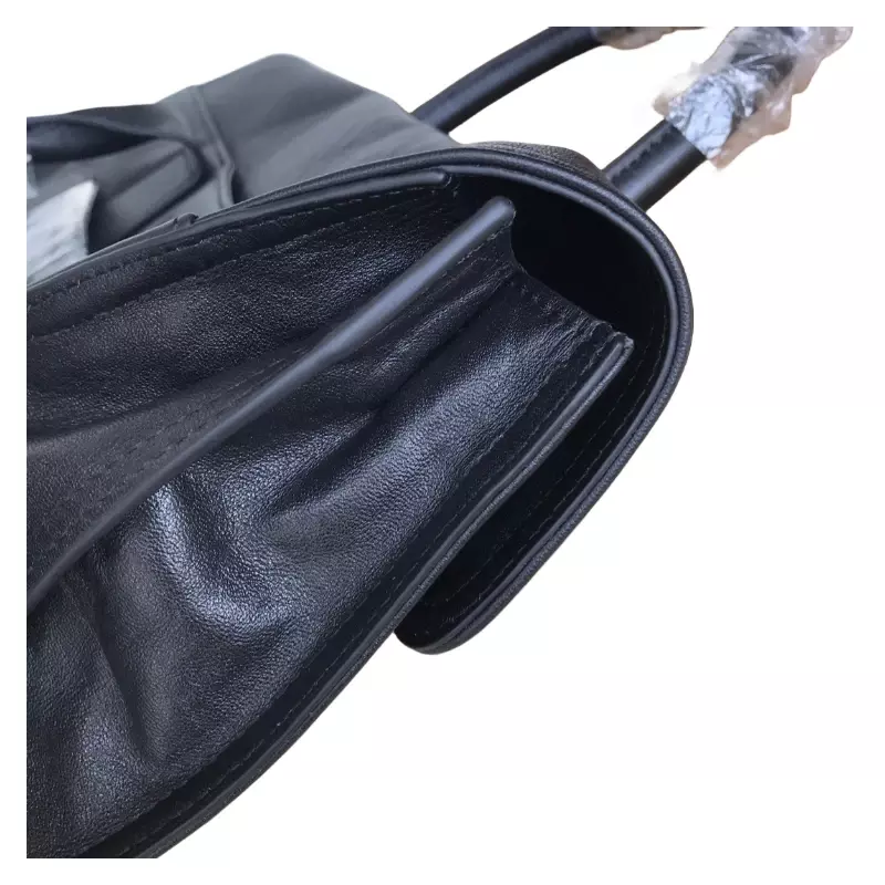 Tas bahu komputer portabel kepribadian Fashion pria kulit Pendulum kapasitas besar hitam penutup ritsleting ba