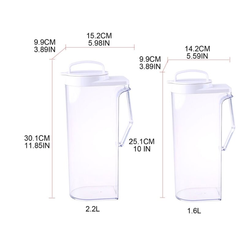 Durchsichtiger Kunststoffkrug, Kaltwasserkessel, robuste Wasserbehälter für Eistee