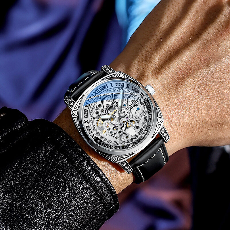 Chenxi-Relógio turbilhão mecânico automático masculino, relógio de pulso quartzo impermeável, marca superior, moda luxo de alta qualidade, 2023