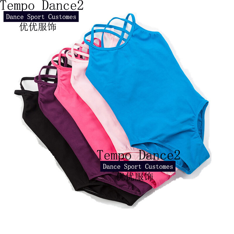 Leotardos de Ballet de algodón Sofe para niñas, Ropa de baile de Ballet, leotardo de gimnasia, vestido de dos correas, 5 colores, alta calidad