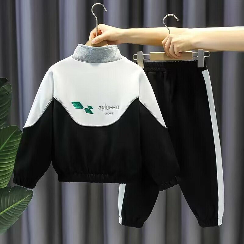 Kids Boys Clothing Set Spring and Autumn New Children's Sports and Leisure Set Korean Girl Baby Sweater Pants Two Piece Set