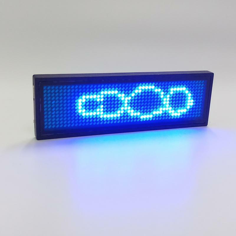 Bezprzewodowa aplikacja mobilna LED LED identyfikator cyfrowy programowalny świecące litery planszowe przewijane na wydarzenie