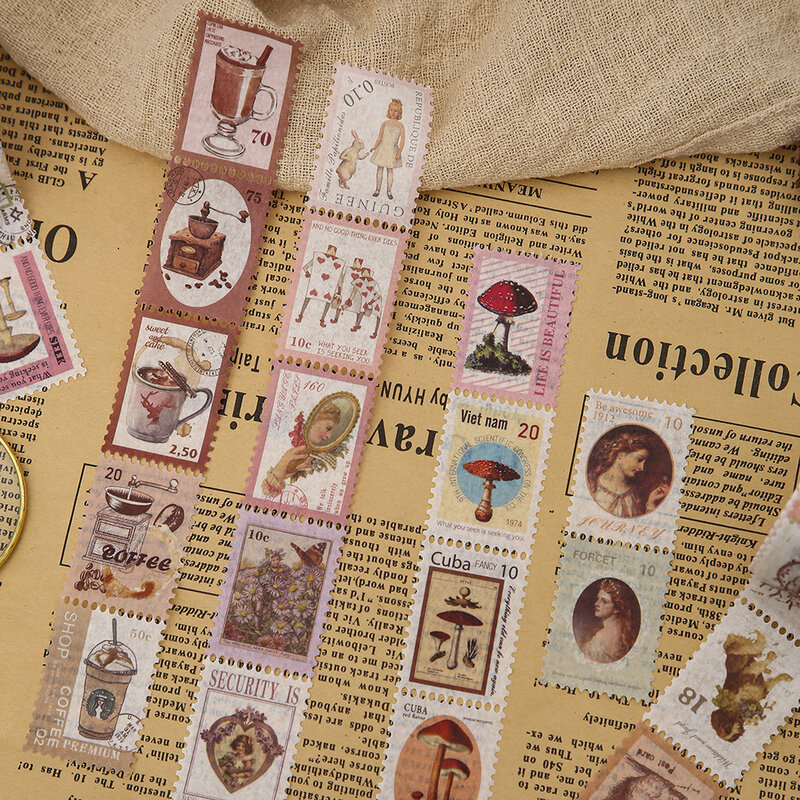 Mr. Papier – 8 bandes de papier découpées rétro pour bureau de poste, timbre créatif, matériau pour compte à main déchirable et bande de papier décorative