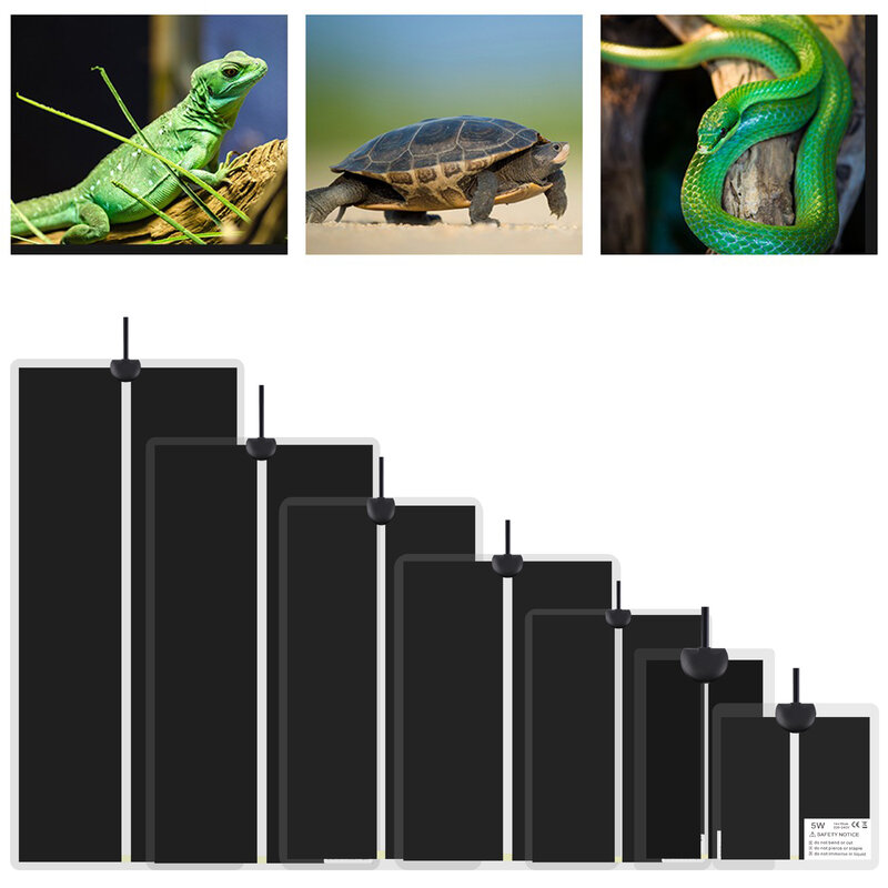 5-45w reptil matras panas terarium memanjat hewan peliharaan pemanasan hangat bantalan pengendali suhu disesuaikan tikar reptil perlengkapan