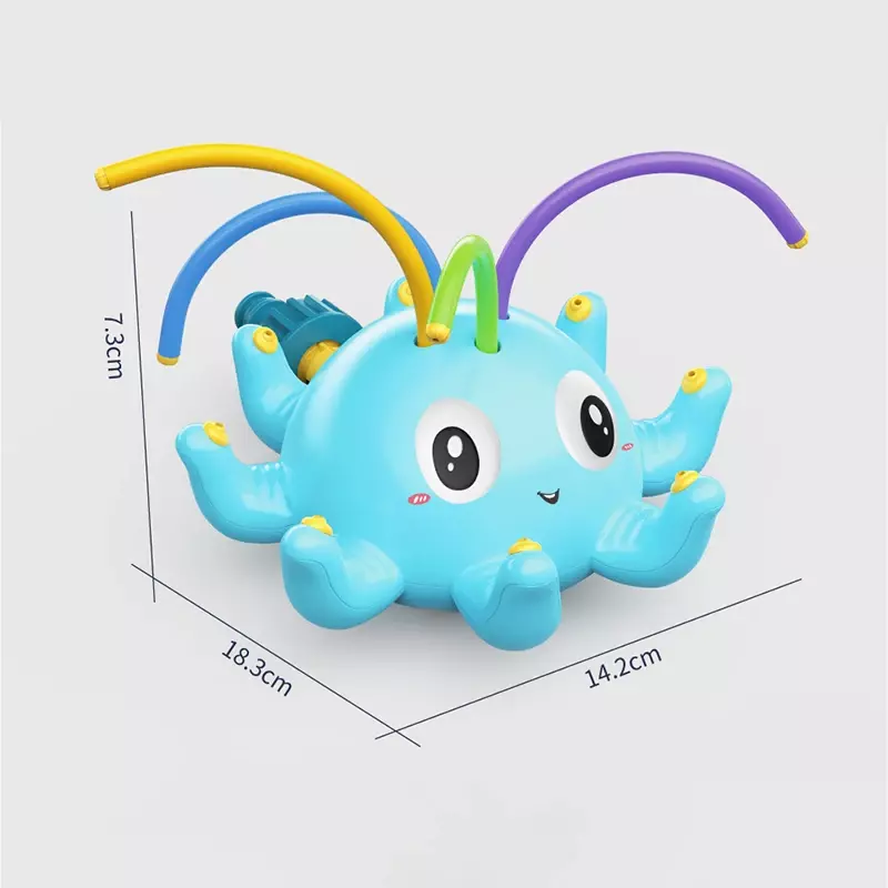 Outdoor Water Sprinkler Toys for Kid 3 4 5 6 7 Year Baby Bath Toys Backyard Spray Water Toys Octopus Sprinkler Toy for Children