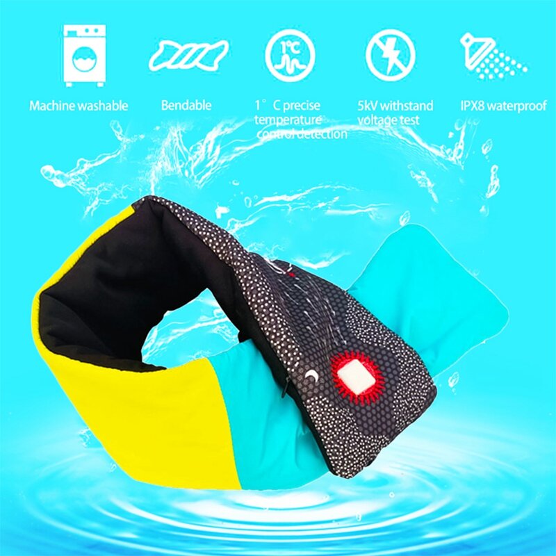 Top!-USB Charging Heated Neck Scarf Neck Heating Pad Winter Cold Protection And Warm Intelligent Heated Scarf Unisex
