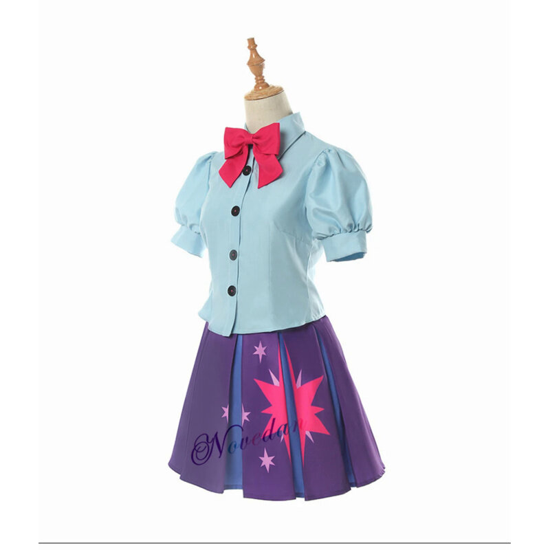 Anime Twilight Sparkle Cosplay Kleid Einhorn Prinzessin Geburtstags feier menschliches Outfit Schuhe Perücke Halloween Kostüm Frauen Mädchen Uniform