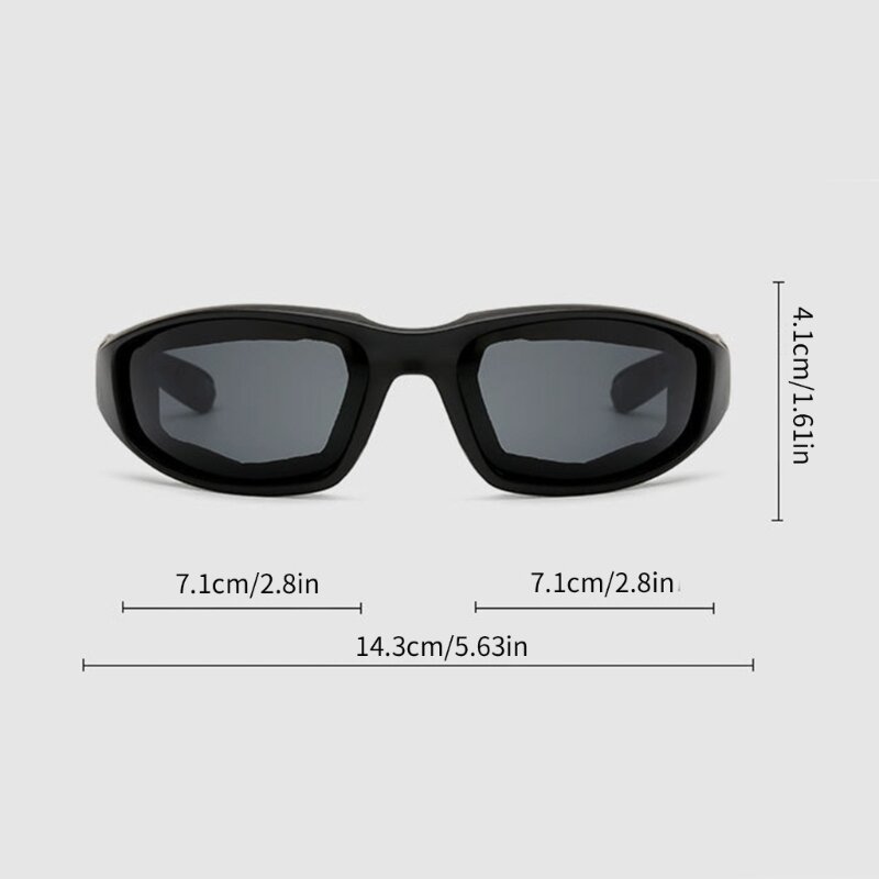 U90C Fahrrad-Sonnenbrille mit Schwammpolsterung, UV-beständige Herren-Damen-Sonnenbrille