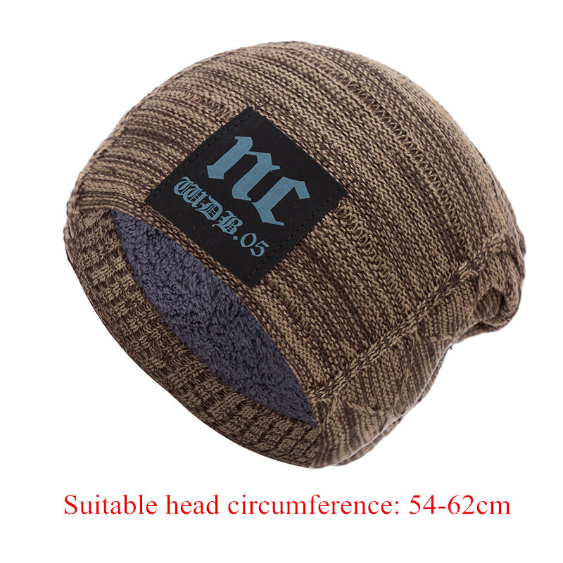 Chapéu masculino cachecol definir para o inverno moda masculino malha gorro com cachecóis macio grosso pelúcia manter quente acessórios