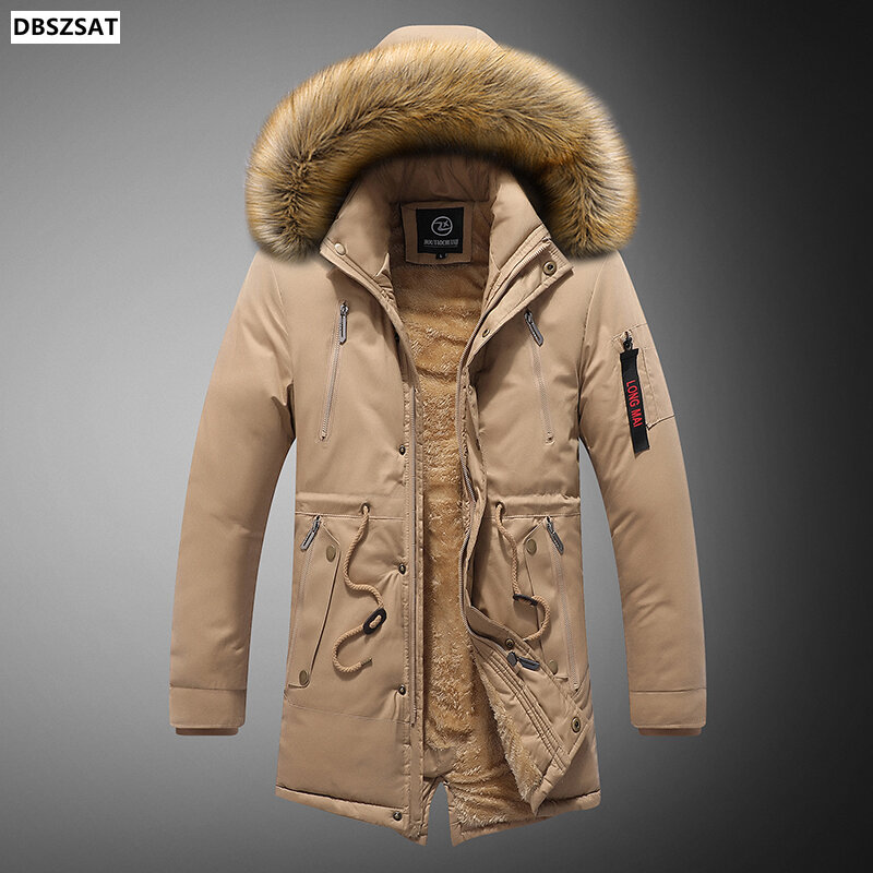 2023 zima Parka mężczyźni polar gruby ciepły z kapturem kurtka wojskowa mężczyzna rocznika taktyczne jesień moda jednolite Khaki pole wiatroszczelna