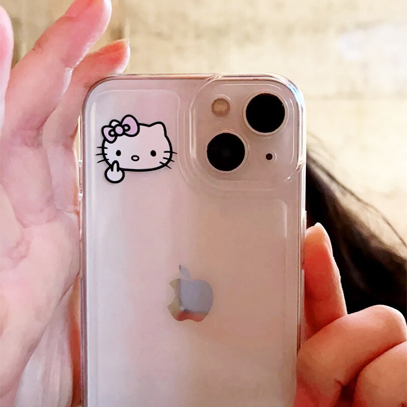 Hello Kitty Sanrio เคสโทรศัพท์มือถือ iPhone15น่ารัก pochacco น่ารัก14 13 Plus Pro MAX เคสลายการ์ตูนของขวัญสำหรับเด็กผู้หญิง