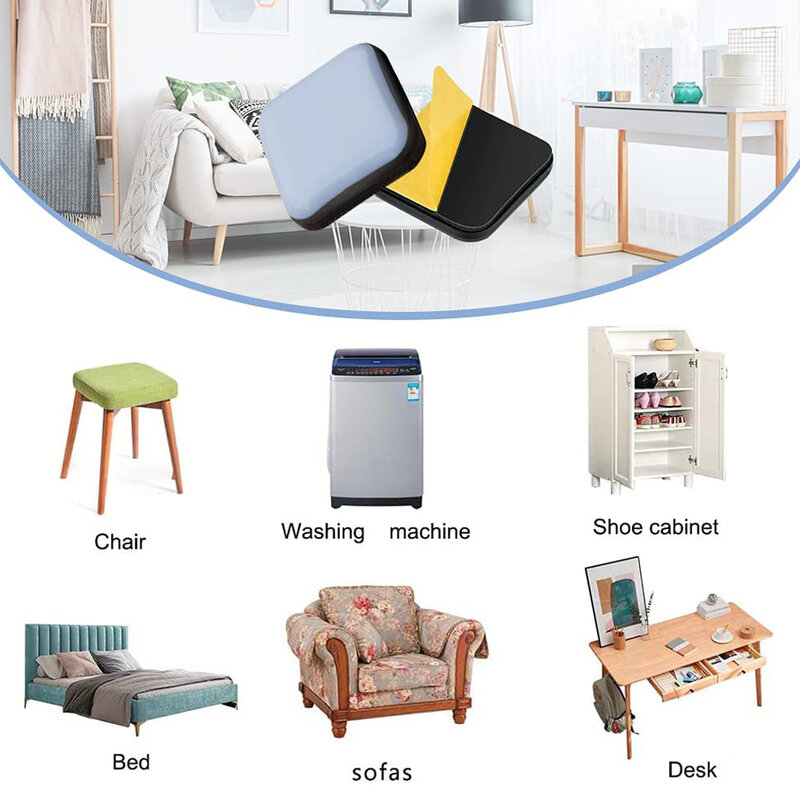 RapFurniture-Glissières de meubles en bois dur, déménageurs, bleu, haute qualité, nouveau, livraison auto-arina, 20 pièces, 25x25mm
