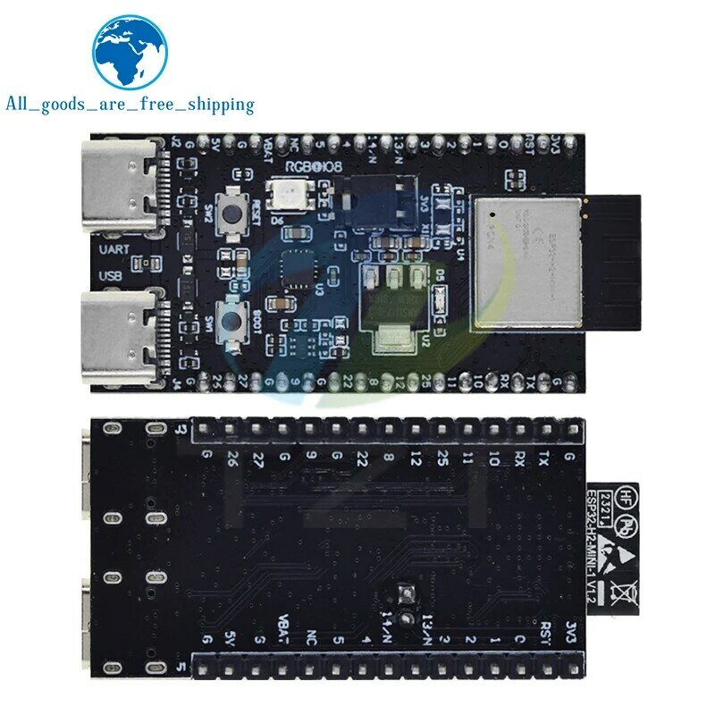 Tzt ESP32-H2-DevKitM Wifi + Bluetooth H2 Serie Draad/Zigbee/Ble ESP32-H2 ESP32-H2-DevKitM-1-N4 ESP32-H2-MINI-1 Voor Arduino