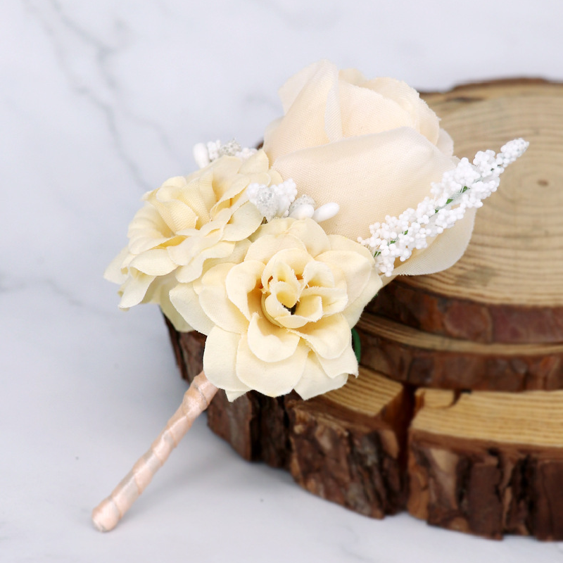 Fleur de poitrine pour cérémonie de mariage, fleur à rabat pour la mariée et la mariée, fleur de poignet pour groupe de soeurs livraison instantanée, fleur 216.239.