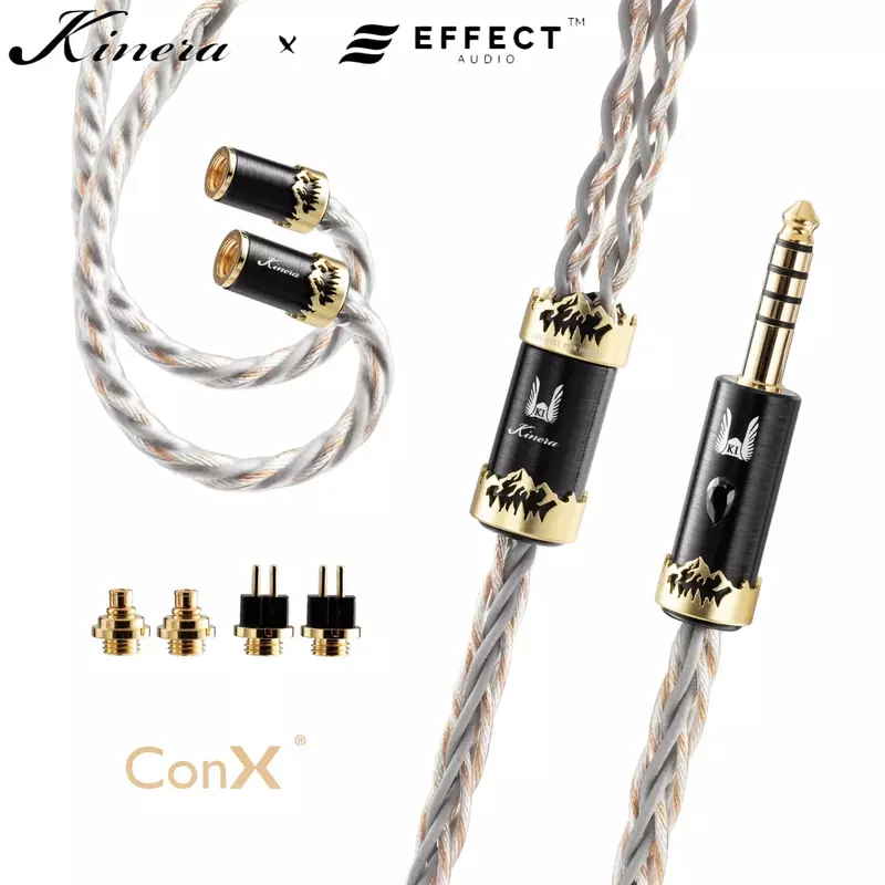 Высококачественный профессиональный кабель для наушников Kinera × Effect Audio Orlog Hifi UP-OCC 4/8 Core для сцены и студии с 2 контактами MMCX