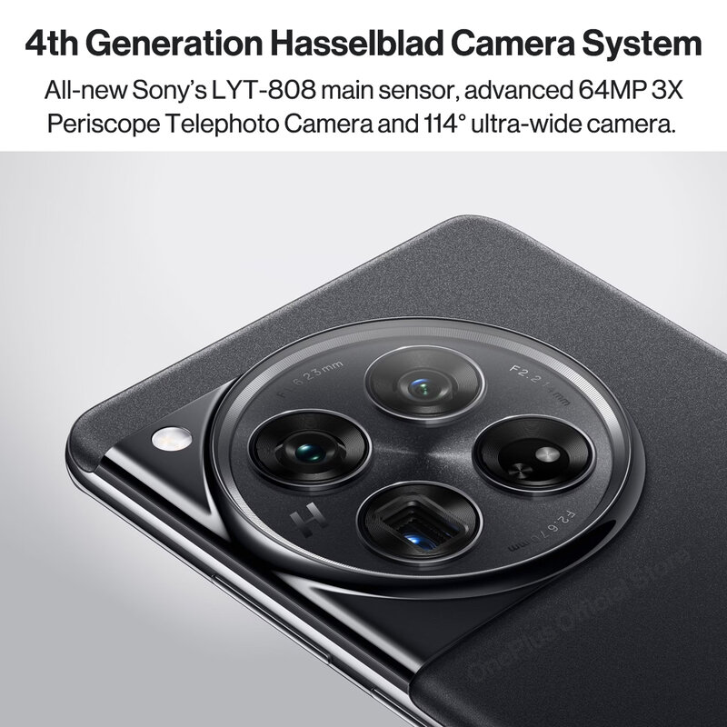 OnePlus 12 Versão Global da Câmera Hasselblad, Snapdragon 8 Gen 3, Estreia Mundial, Tela 2K 120Hz, Carga SuperVOOC 100W, 16GB, 512GB