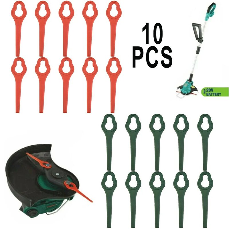 10PCS For Aldi Ferrex FAR 20-1 20V/40V Cordless Grass Strimmer Plastic Blades Require Please Check Your Old Practical To Use