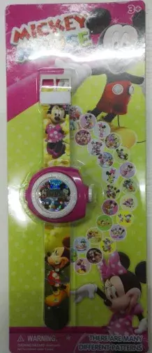 นาฬิกาฉายภาพ Disney 20ภาพการ์ตูนสไปเดอร์แมนสำหรับเด็กนาฬิกาฉาย Jam Tangan elektronik ของเล่นสร้างสรรค์ใหม่