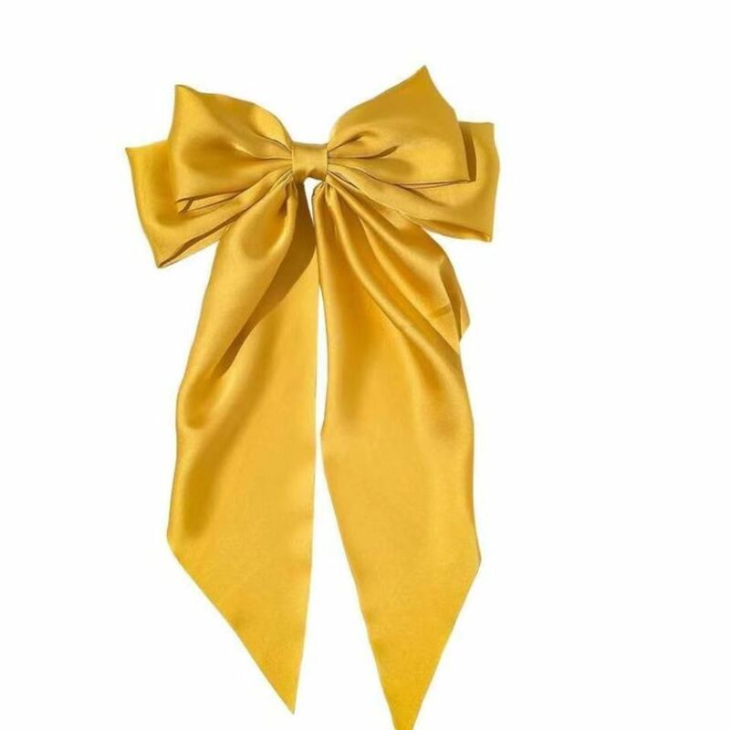 Lazo grande de Color sólido para mujer, pinza de pelo versátil, Media corbata, accesorios de cola de caballo para niña, nuevo producto