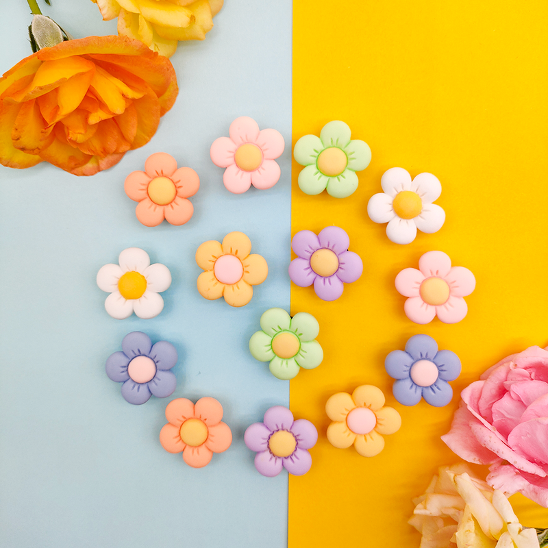 1-14 Stück Blütenblatt bunte Blume Schuh Charms Designer DIY Schuhe Dekoration für Garten Clogs Zubehör Kinder Frauen Mädchen Geschenke