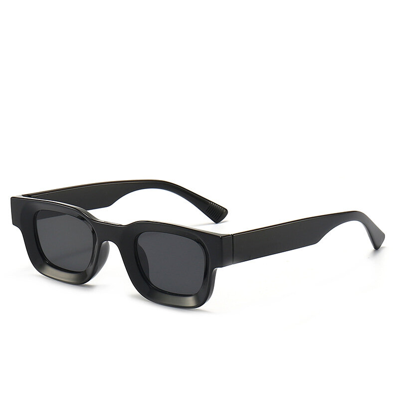 Occhiali da sole polarizzati rettangolari piccoli occhiali da sole quadrati di marca retrò moda donna occhiali da sole classici Vintage neri Punk UV400
