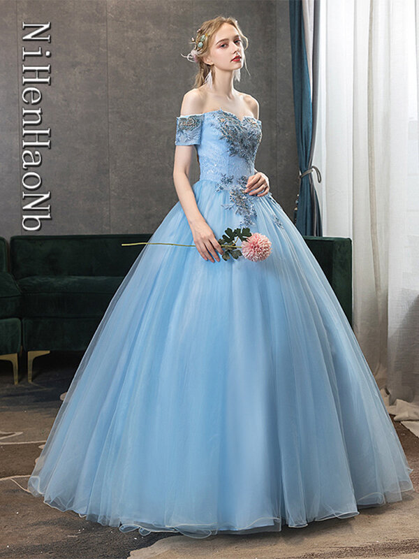 Quinceanera Dresses Party Prom Off The Shoulder Ball Gown Embroidery Vintage Quinceanera Dress