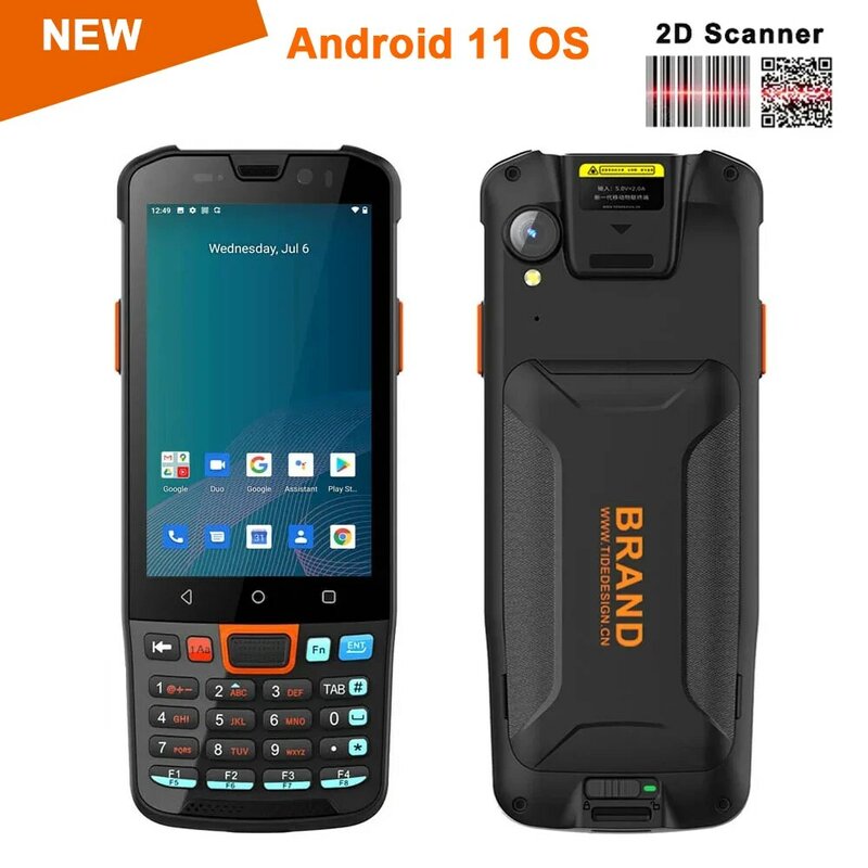 4'' Android PDA Scanner with Keyboard Data Terminals Collectors Inventory Warehouse Management 1D 2D Barcode Scanner PDF417 Scan