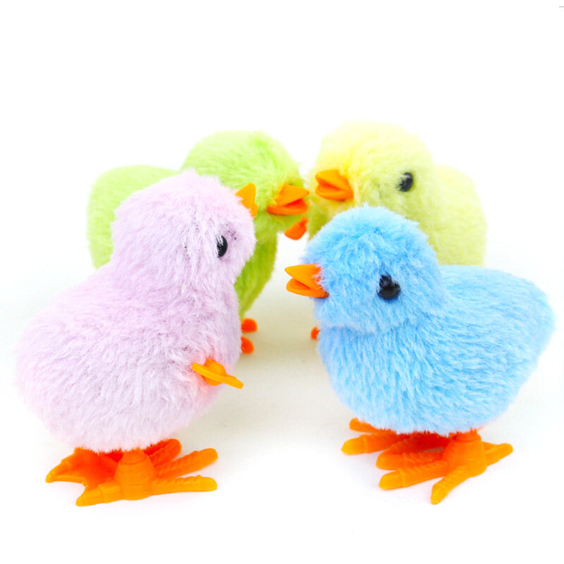 1 buah mainan ayam otomatis hewan ayam mainan angin untuk anak-anak bentuk anjing mobil mainan Model bayi mengajukan hadiah untuk anak-anak