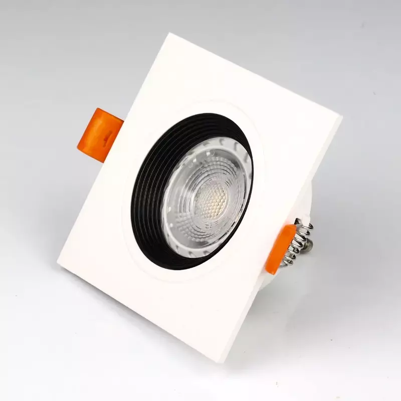 Downlight Spotlight Mounting Frame Replaceable Light Source Square Round Recessed GU10 Ceiling Lighting MR16 Base Socket Fixture