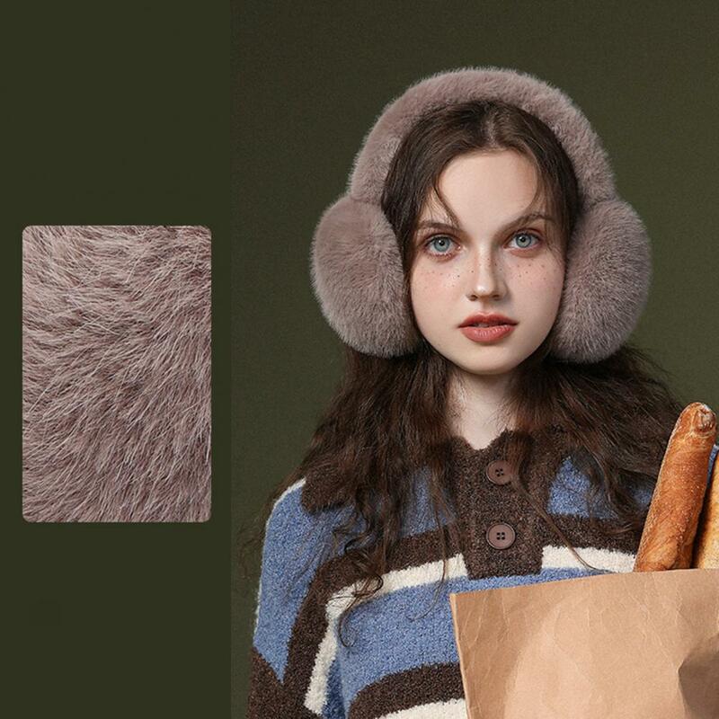 Earmuffs de imitação de pele de coelho para mulheres, Earmuffs femininos, elegantes e quentes, capas dobráveis, atividades ao ar livre, inverno