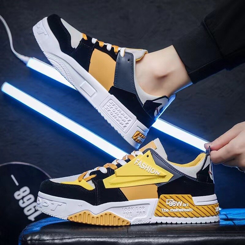 Men's Sneakers 2024 New Four Seasons Fashion Odor Proof Breathable Running Shoes Man Lace-up Platform Shoes Zapatillas De Hombre