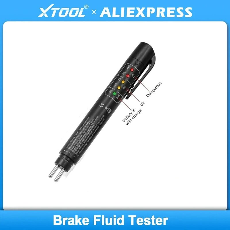NEW Brake Fluid Tester Car Liquid testing for DOT3/DOT4 Car Diagnostic Check Pen With 5 LED Indicator Display Car accessories