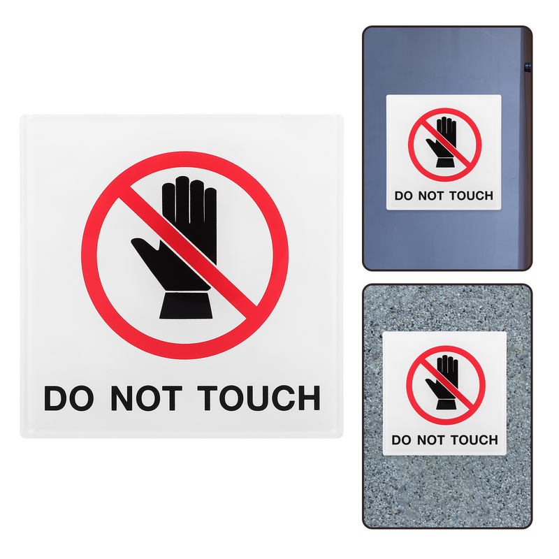 Niet Aanraken Borden Zelfklevend Stickerteken Veiligheidsmachine Voorzichtigheid Acryl Niet