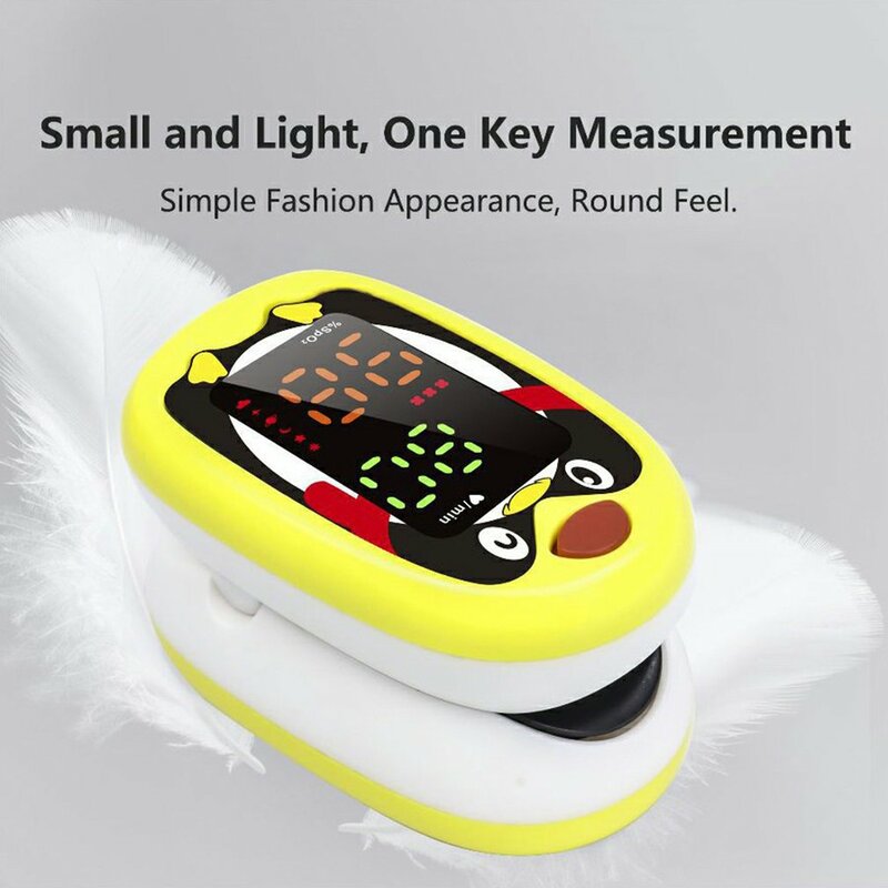 Children's LED Finger Oximeter Oxygen Saturation Detector Oxygen Detector Finger Pulse Low Battery Voltage Health Care