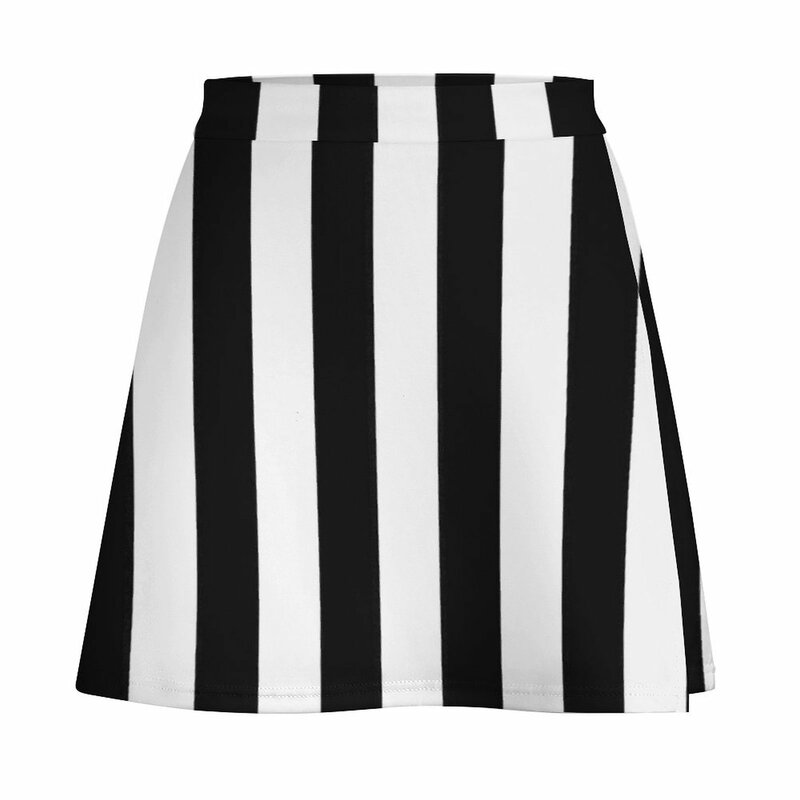 Mini jupe rayée noire et blanche pour femmes, vêtements validés en été, jupes tendance, 2023