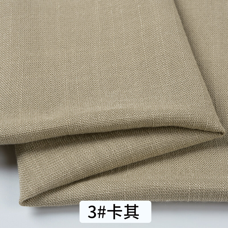 Stretch Cotton Linen Clothing Fabric Textile Sewing Fabric Dress Pants Undershirt  Breathable Environmental Protection White