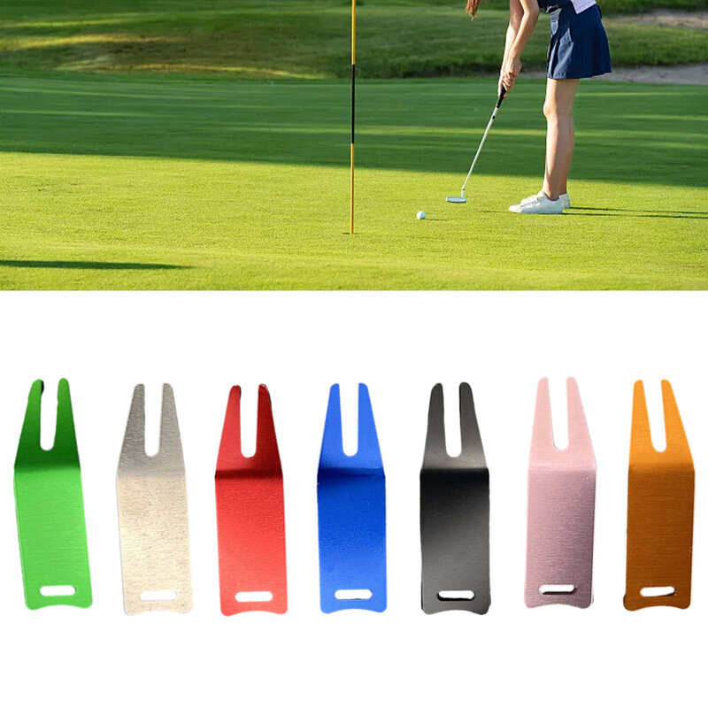 1 pz per Golf Fork Grass Lawn Maintenance bits per Golf Pitch Forks Groove Clean lega di alluminio 76x17mm accessori da Golf