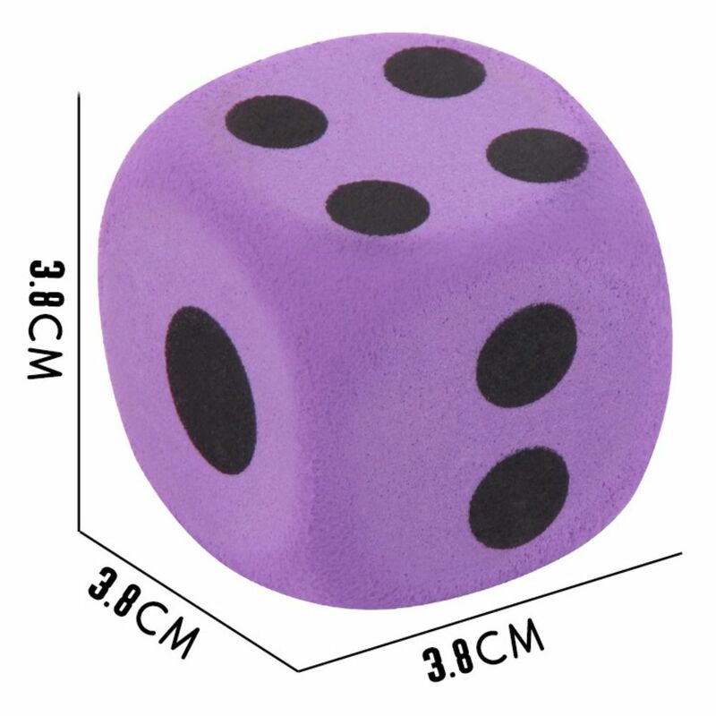 Miękka pianka kropki Vent Toy jednolita kropka gąbka gąbka z solidnymi kostkami 3.8cm 3.8cm kropki nauczanie matematyki