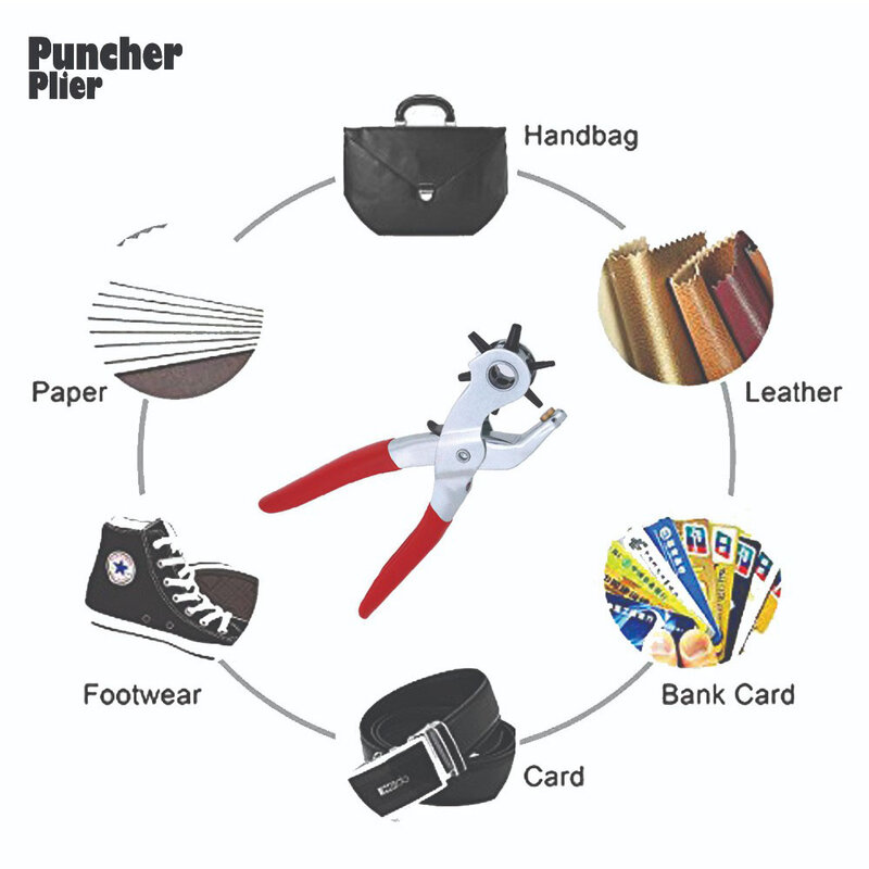 เข็มขัดหนัง Hole Puncher รู Puncher Revolve จักรเย็บผ้ากระเป๋าเครื่องมือ Setter Watchband สายคล้องในครัวเรือน Leathercraft