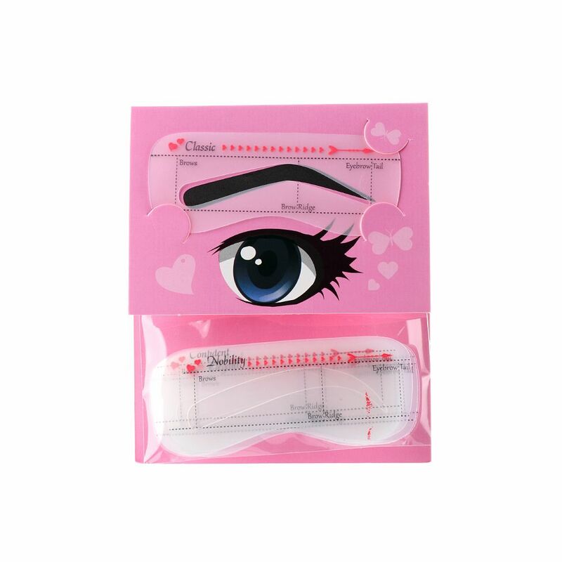 Tarjeta de cejas reutilizable de alta durabilidad para mujer, 10 piezas, plantilla moldeadora de aseo, herramientas de maquillaje de ojos, pegatinas, gran oferta