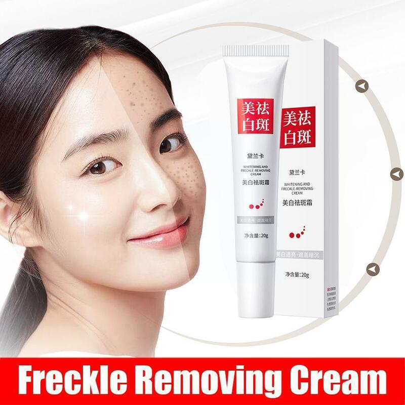 Crema sbiancante lentiggine efficace rimuovere Melasma crema pelle macchie scure liscia rimuovere la cura del viso idratare illuminare J2X3