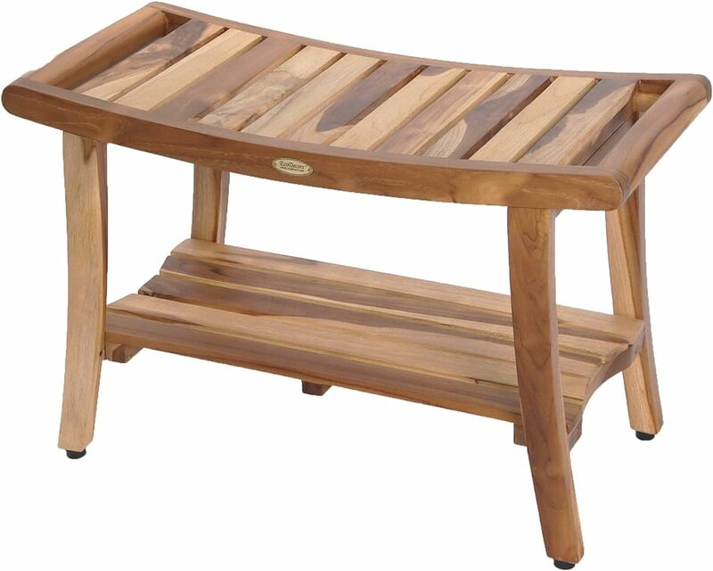 Ekodekory 30 cali, ławka, stołek, ławka, siedzisko, ławka prysznicowa drewno tekowe,
