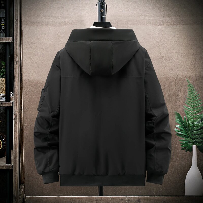 남성용 오버사이즈 재킷, 두꺼운 겨울 루즈핏, 뚱뚱한 플러스 사이즈 따뜻한 후드 코트