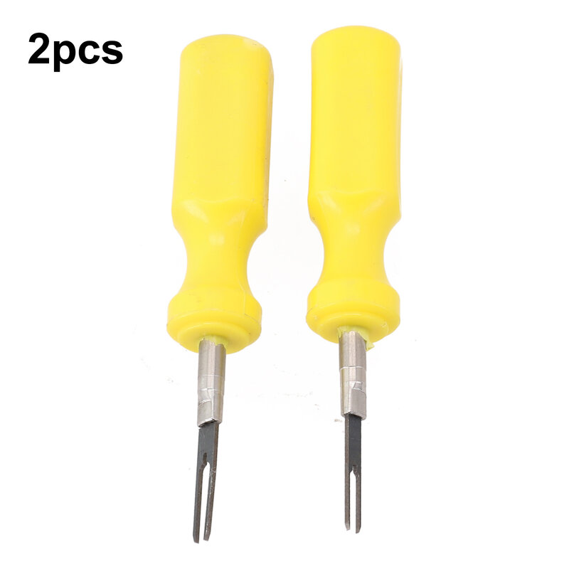 Accessories High Quality Hot Car Terminal Removal Tool Extractor 2 Pcs Assemble Yellow Crimp Kit Stianless Steel