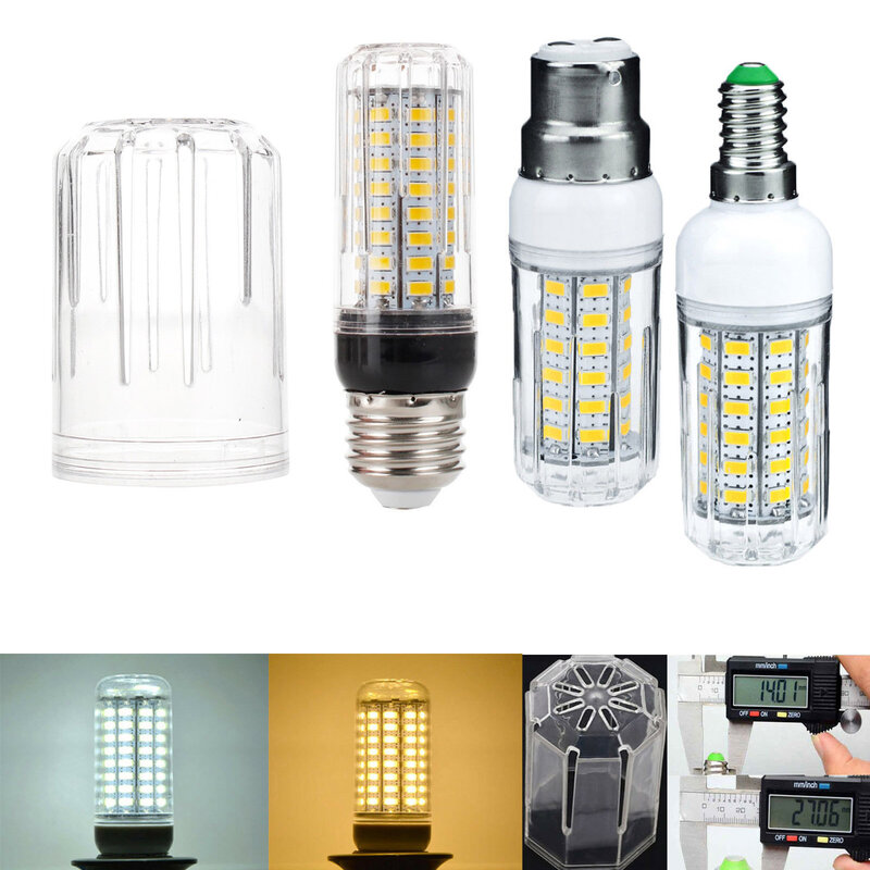 조도 조절식 LED 옥수수 전구, 밝은 흰색 램프, 테이블 샹들리에, SMD 저전압, E27, E26, E12, E14, B22, 72LED 5730, 20W, 12V