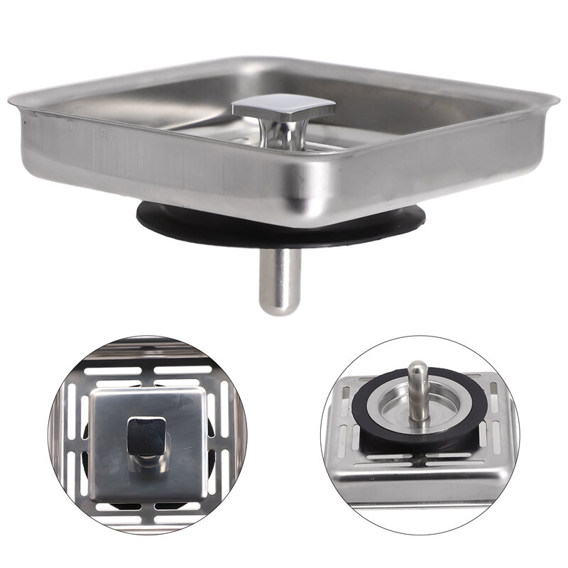 Square Kitchen Sink Strainer  Reliable and Durable Construction  Prevents Clogs and Blockages  Easy to Clean and Maintain