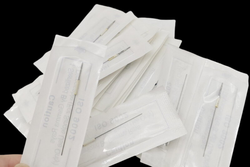 Agujas esterilizadas para maquillaje permanente, delineador de cejas y labios, 300 piezas, 7RL, venta al por mayor
