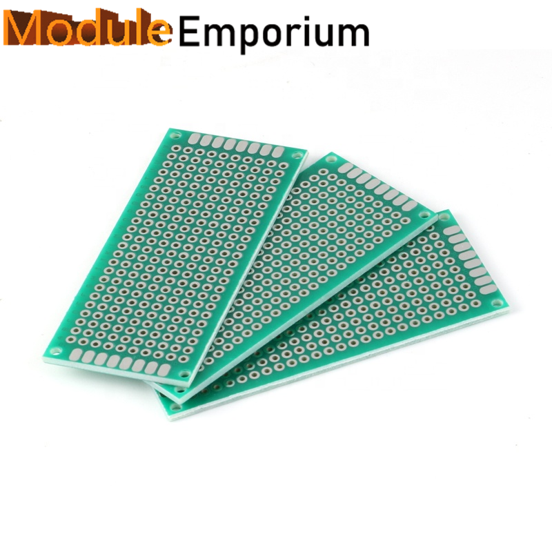 단면 PCB 플레이트 범용 PCB 보드, 유리 섬유 녹색 오일 주석 PCB, 3*7cm 회로 기판, 카드 리더기